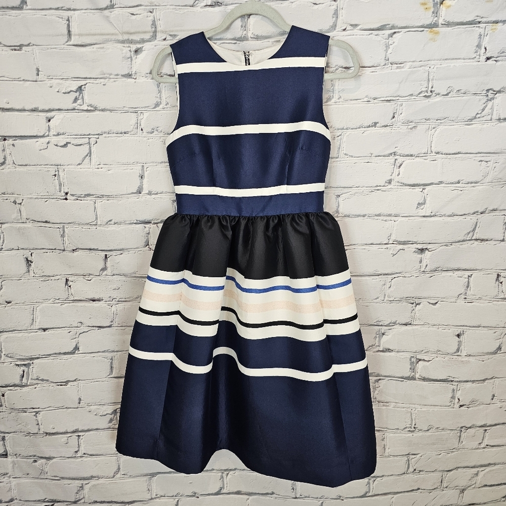 Kate Spade Holiday Stripe Dress in Space Rich Navy